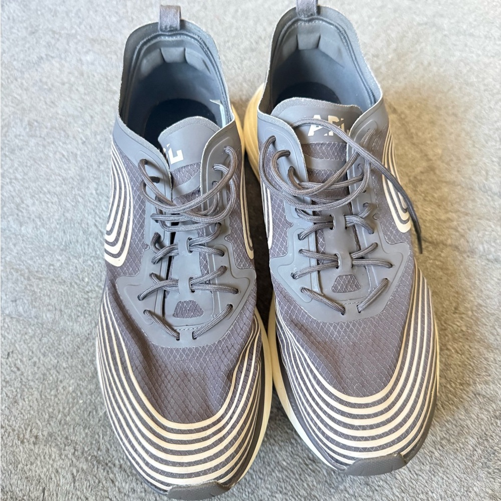 Men’s APL Gray and White Performance Running Shoes